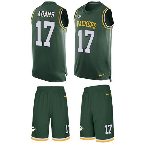 Nike Packers #17 Davante Adams Green Team Color Men's Stitched NFL Limited Tank Top Suit Jersey - Click Image to Close